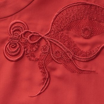 Gold fish embroidery ブラウス 詳細画像