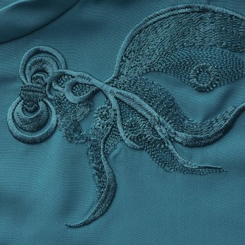 Gold fish embroidery ブラウス 詳細画像