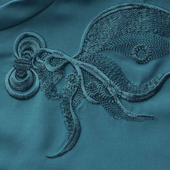 Gold fish embroidery ブラウス 詳細画像 ライトブルー 3