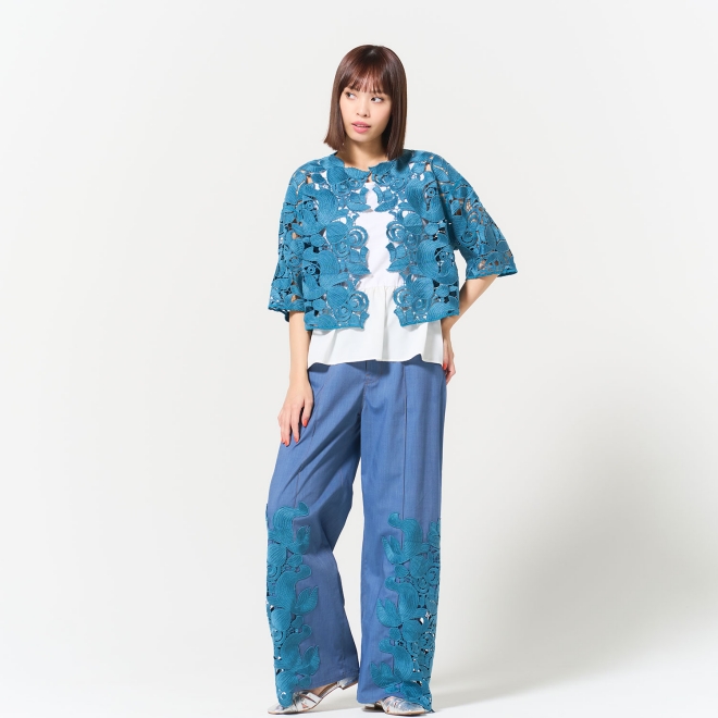 Gold fish lace パンツ 詳細画像 ライトブルー 1