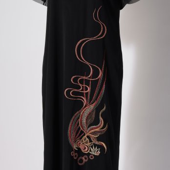Gold fish embroidery ドレス 詳細画像