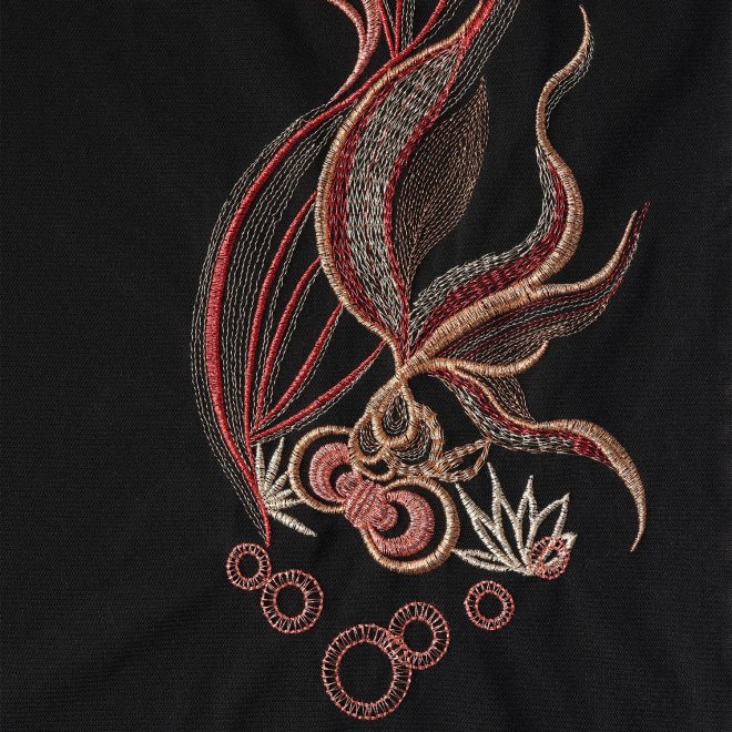 Gold fish embroidery ドレス 詳細画像 ブラック 3