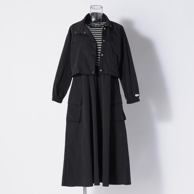 WLC ナイロンブラウス×切替ドレス