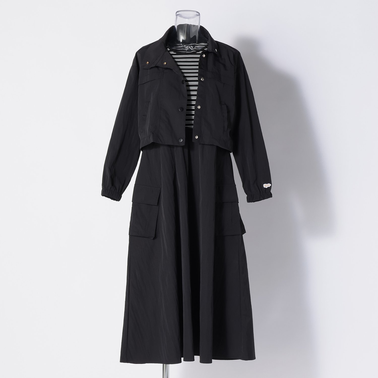 WLC ナイロンブラウス×切替ドレス|VIVIENNE TAM WLC ナイロンブラウス×切替ドレス|VIVIENNE TAM
