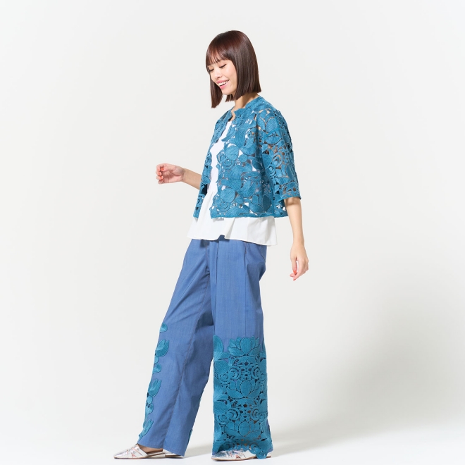 Gold fish lace ジャケット 詳細画像 ライトブルー 2