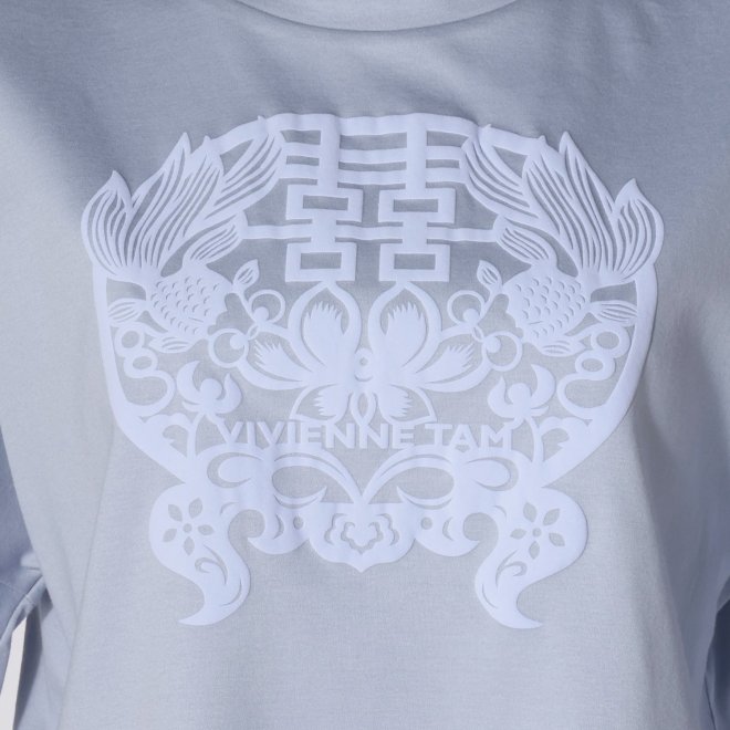 Gold fish foam print T-shirt プルオーバー 詳細画像 ライトブルー 4