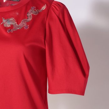 Dragon embroidery T-shirt プルオーバー 詳細画像