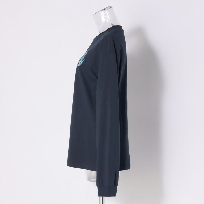 WLC Long sleeve T-shirt W/dragon embroidery 詳細画像 ネイビー 2