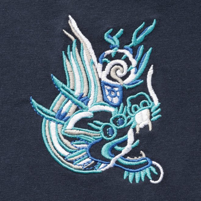 WLC Long sleeve T-shirt W/dragon embroidery 詳細画像 ネイビー 6