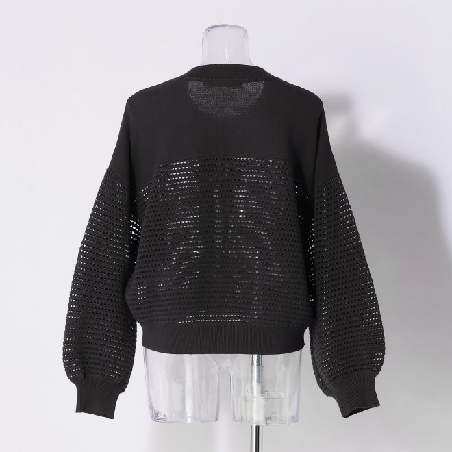 WL メッシュニットZIPブルゾン 詳細画像 グレー 3