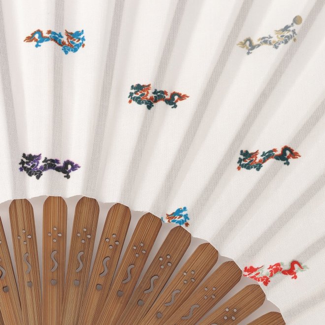 Mini dragon Folding fan 詳細画像 ホワイト 3