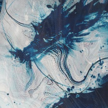 Marble dragon print on net ブラウス 詳細画像