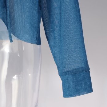 Sheer denim ブラウス 詳細画像