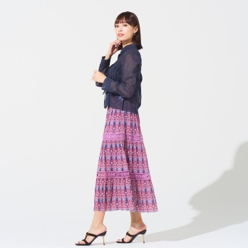 Sheer denim ブラウス 詳細画像