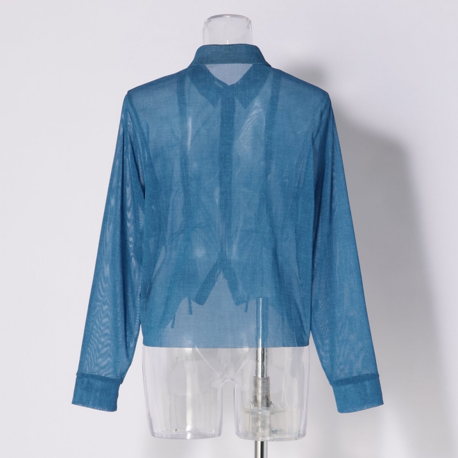 Sheer denim ブラウス 詳細画像 ライトブルー 3