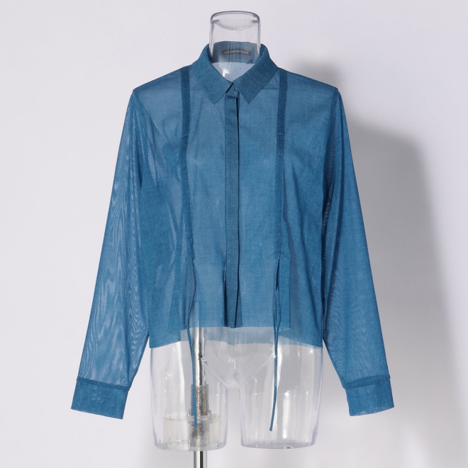 Sheer denim ブラウス 詳細画像 ライトブルー 4