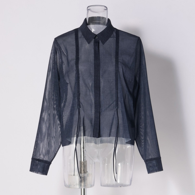 Sheer denim ブラウス 詳細画像 ネイビー 6
