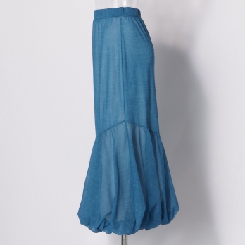 Sheer denim スカート 詳細画像