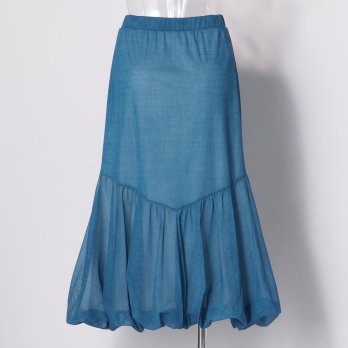Sheer denim スカート 詳細画像