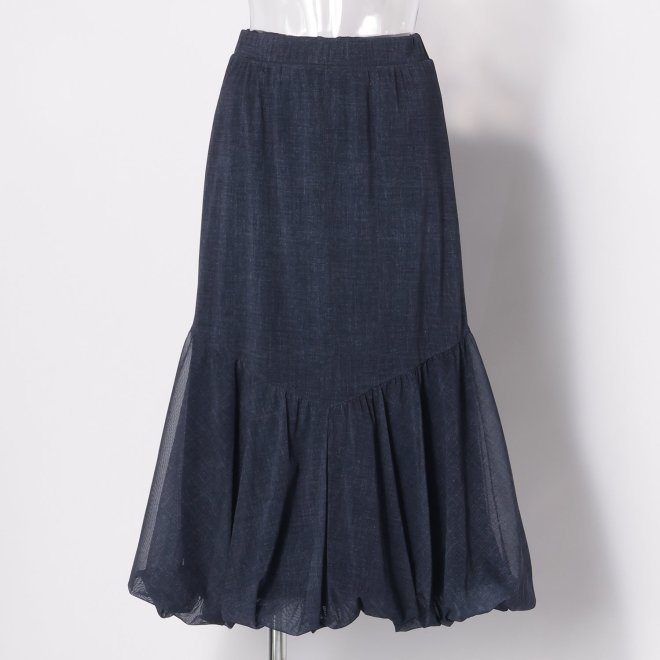 Sheer denim スカート 詳細画像 ネイビー 1