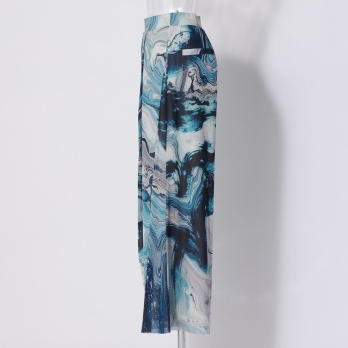 Marble dragon print on net パンツ 詳細画像