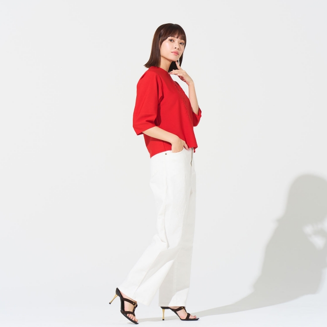 Dragon print denim パンツ 詳細画像 ホワイト 4
