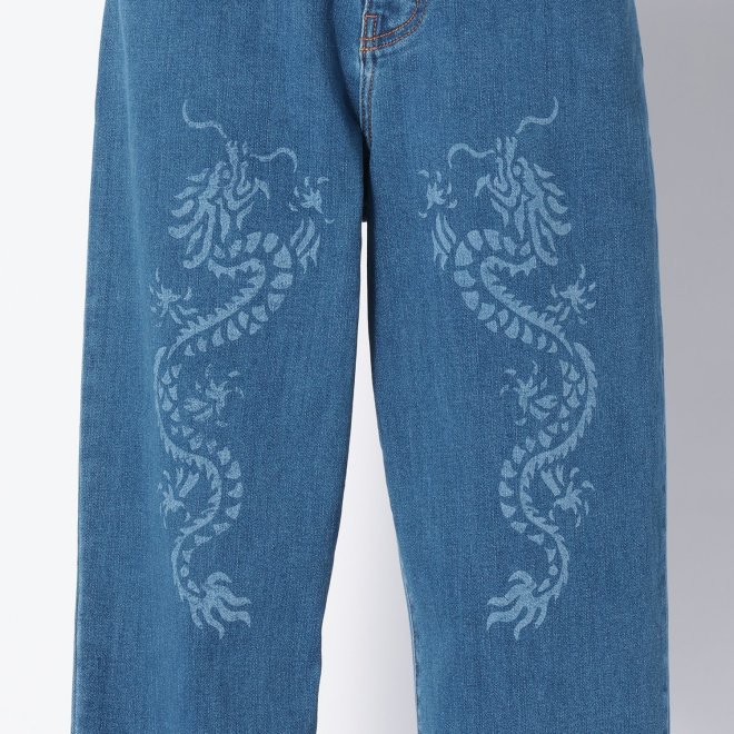 Dragon print denim パンツ 詳細画像 ネイビー 4