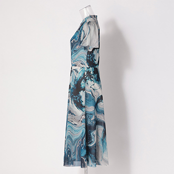 COMING SOON】Marble dragon print on net ドレス｜VIVIENNE TAM