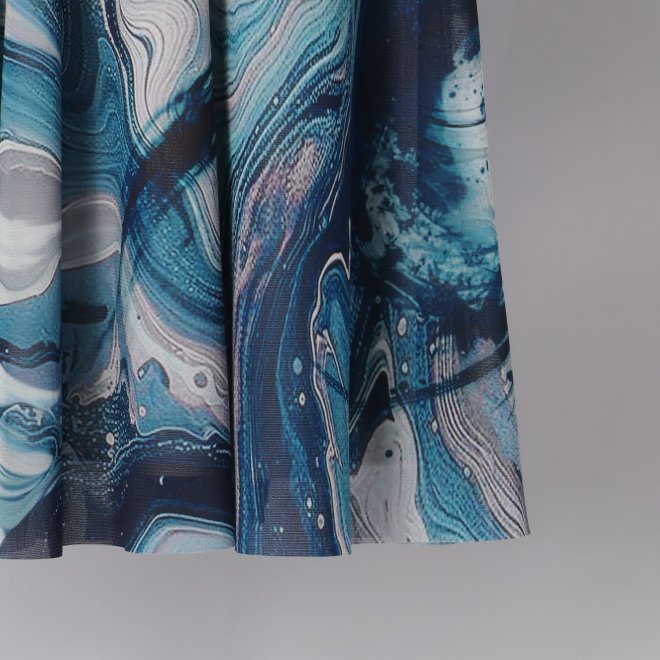 Marble dragon print on net ドレス 詳細画像 ブルー系マルチ 5