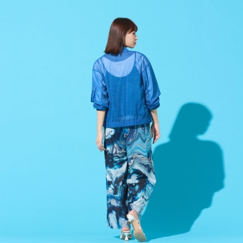 Sheer denim ブルゾン 詳細画像