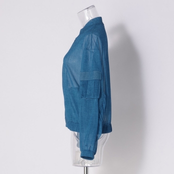 Sheer denim ブルゾン 詳細画像