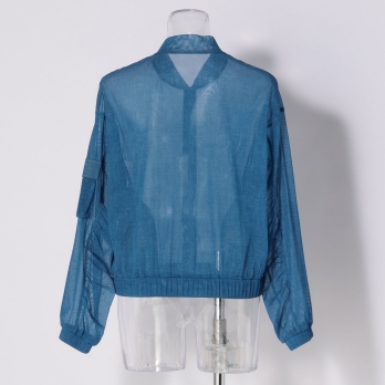 Sheer denim ブルゾン 詳細画像
