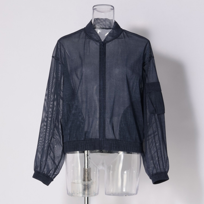 Sheer denim ブルゾン 詳細画像 ネイビー 1