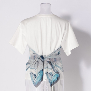 Marble dragon print T-shirt プルオーバー 詳細画像