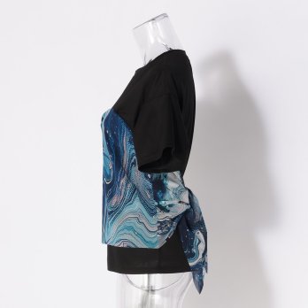 Marble dragon print T-shirt プルオーバー 詳細画像