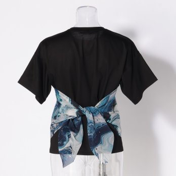 Marble dragon print T-shirt プルオーバー 詳細画像