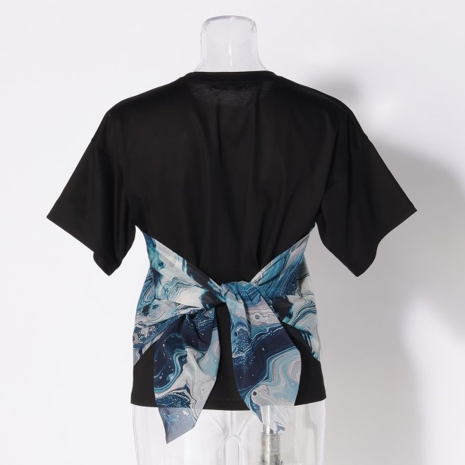 Marble dragon print T-shirt プルオーバー 詳細画像 ブラック 3