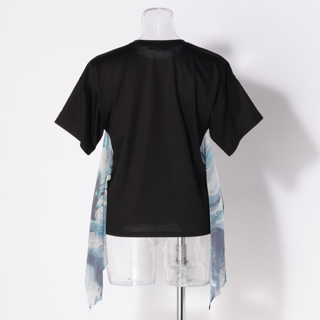 Marble dragon print T-shirt プルオーバー 詳細画像 ブラック 5