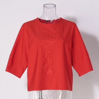 Dragon emboss Tops プルオーバー 詳細画像