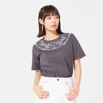 Emperor dragon embroidery T-shirt プルオーバー
