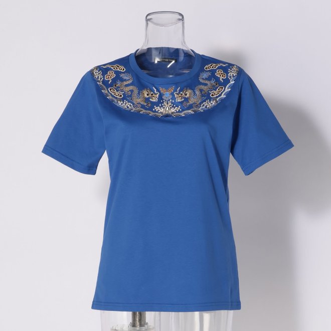 Emperor dragon embroidery T-shirt プルオーバー 詳細画像 ライトブルー 1