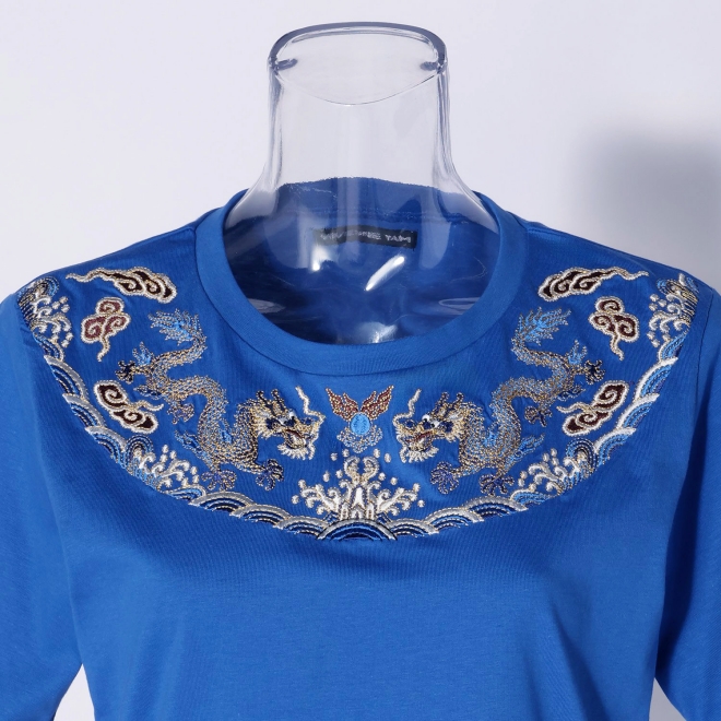 Emperor dragon embroidery T-shirt プルオーバー 詳細画像 ライトブルー 4