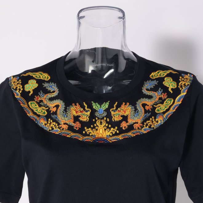 Emperor dragon embroidery T-shirt プルオーバー 詳細画像 ネイビー 2