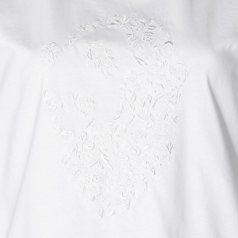 Flower panda embroidery Tシャツ 詳細画像