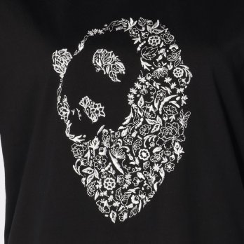Flower panda embroidery T-shirt プルオーバー 詳細画像