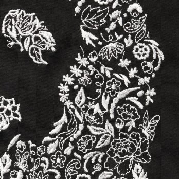 Flower panda embroidery T-shirt プルオーバー 詳細画像
