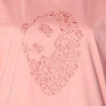 Flower panda embroidery T-shirt プルオーバー 詳細画像