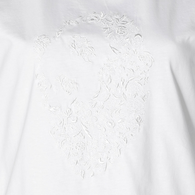 Flower panda embroidery Tシャツ 詳細画像 ホワイト 4