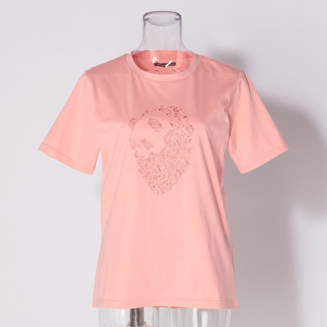 Flower panda embroidery T-shirt プルオーバー 詳細画像 ライトピンク 1