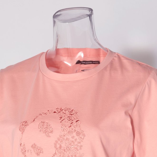 Flower panda embroidery T-shirt プルオーバー 詳細画像 ライトピンク 4